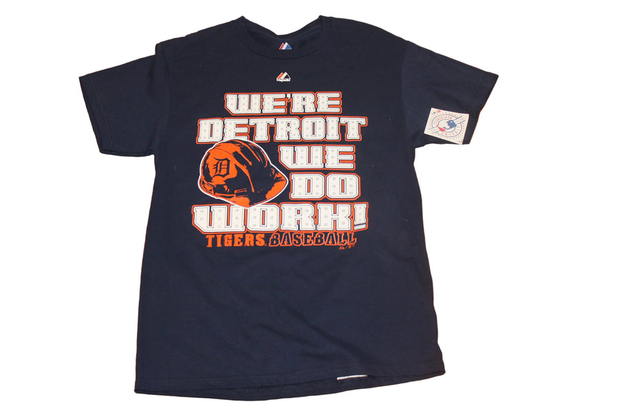 MLB Detroit Tigers Men's Majestic "We're Detroit We Do Work" Tee - Medium