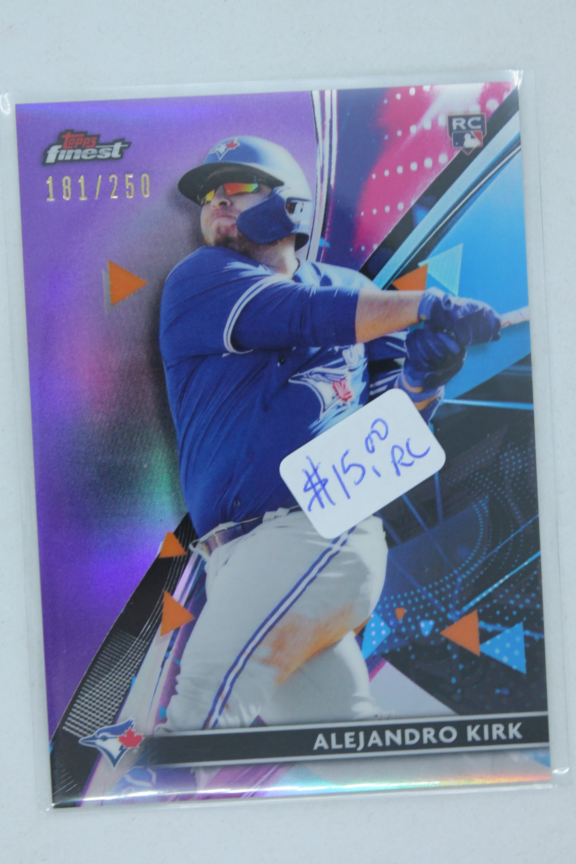 Alejandro Kirk 2021 Topps Finest Purple Refractor Rookie Card #131/250