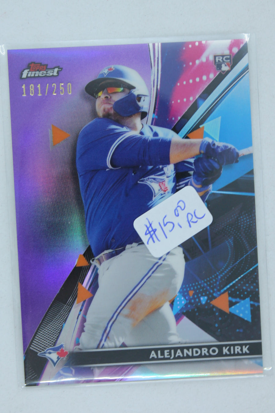 Alejandro Kirk 2021 Topps Finest Purple Refractor Rookie Card #131/250