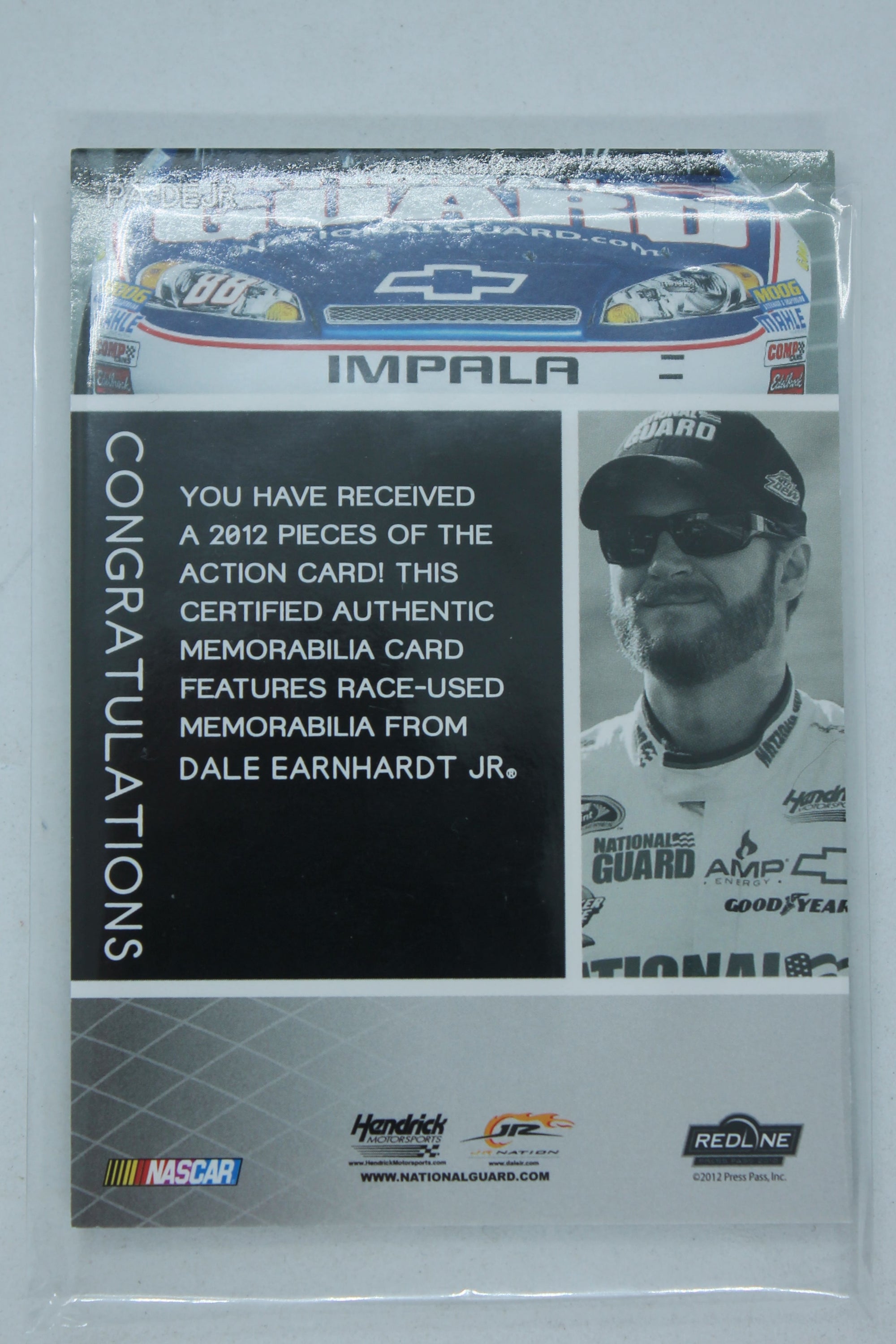 Dale Earnhardt Jr. 2012 Press Pass Redline - Pieces of the Action - Silver  #7/50