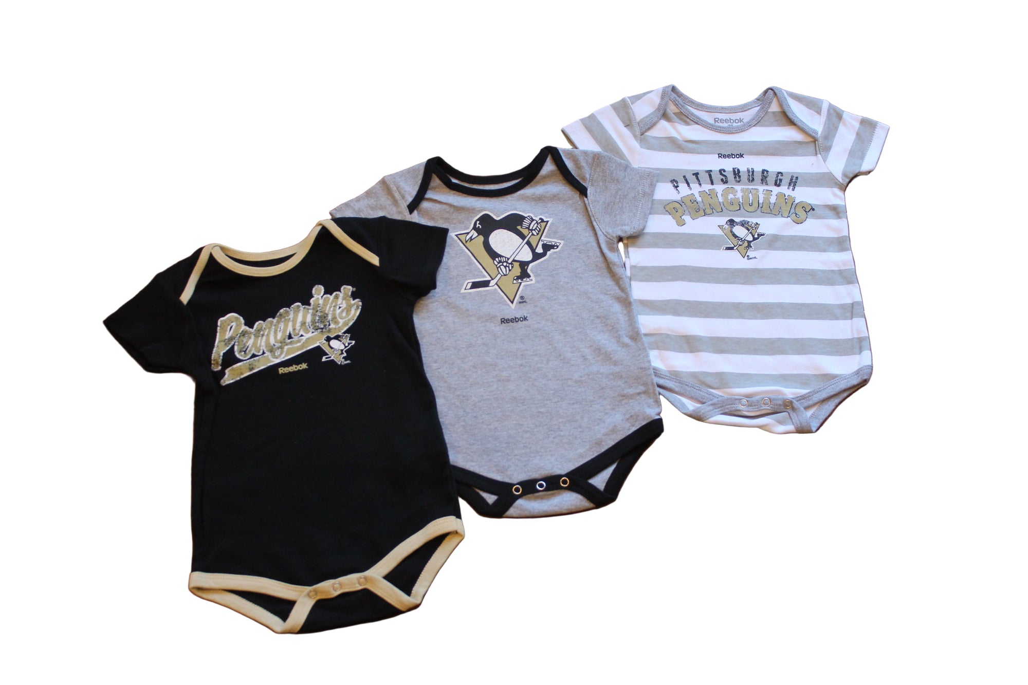 NHL Pittsburgh Penguins 3 piece Infant Bodysuit Set
