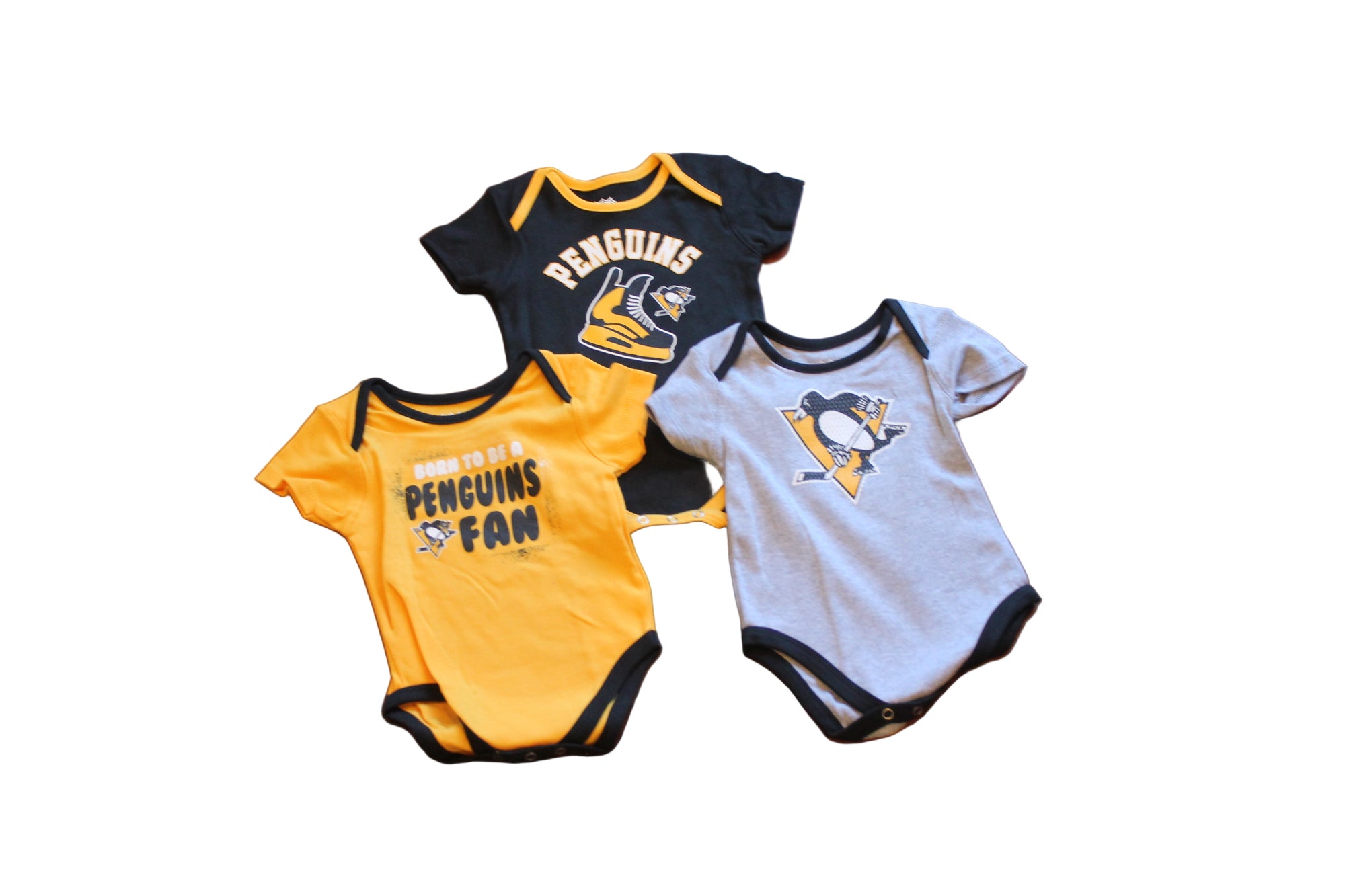 NHL Pittsburgh Penguins 3 piece Infant Creeper Set
