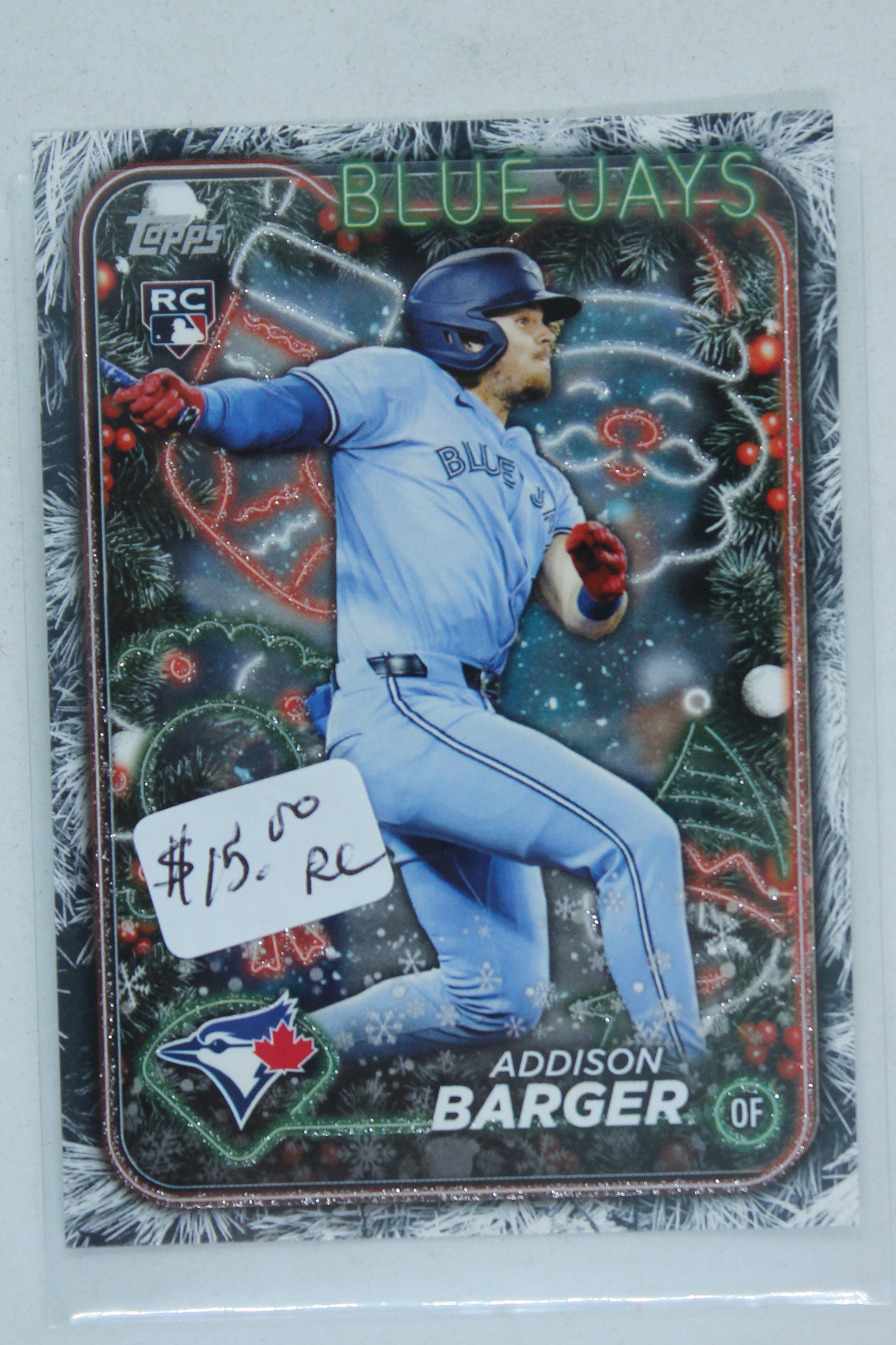 Addison Barger 2024 Topps Holiday Rookie Card