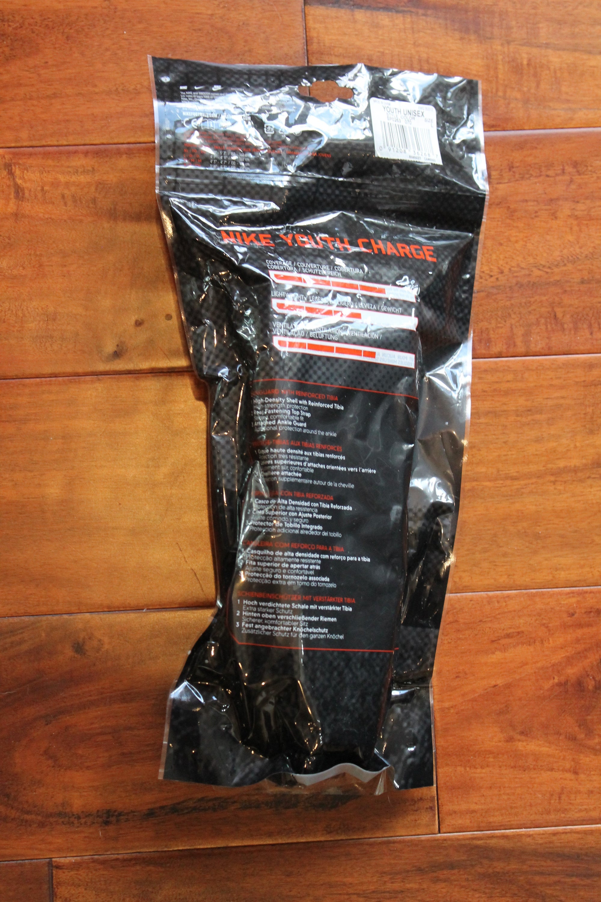 NIKE Youth Charge Shinguards - Youth Large - Grey/Black