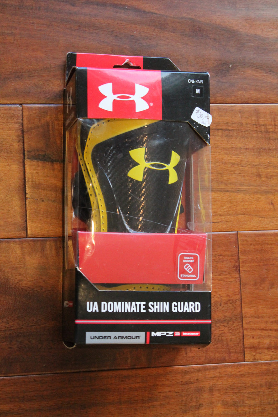 Under Armour Dominate Shin Guards - Adult Medium - Yellow/Black