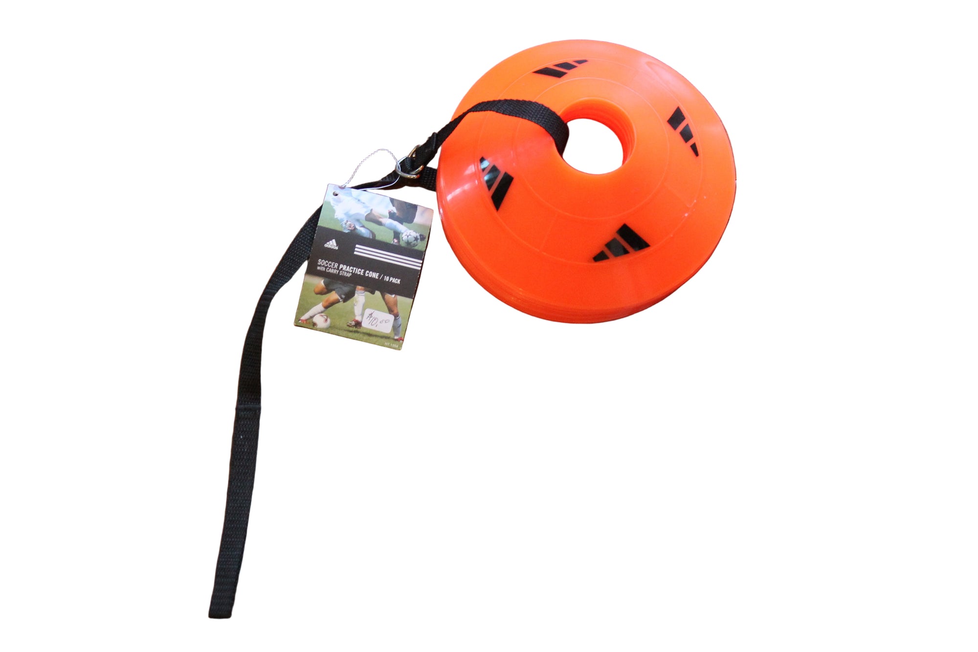 Adidas Soccer Practice Cones - Orange/Black - 10 Pack