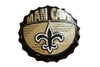 NFL New Orleans Saints Bottle Cap "Man Cave" Wall Logo Sign (16")