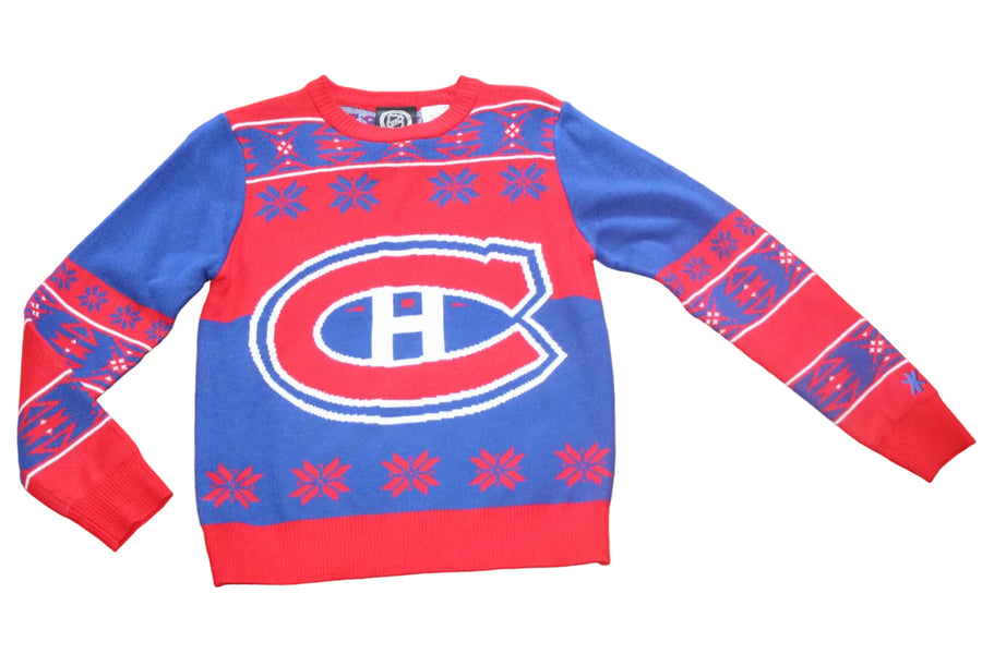 NHL Montreal Canadiens Youth X-mas Sweater - Medium