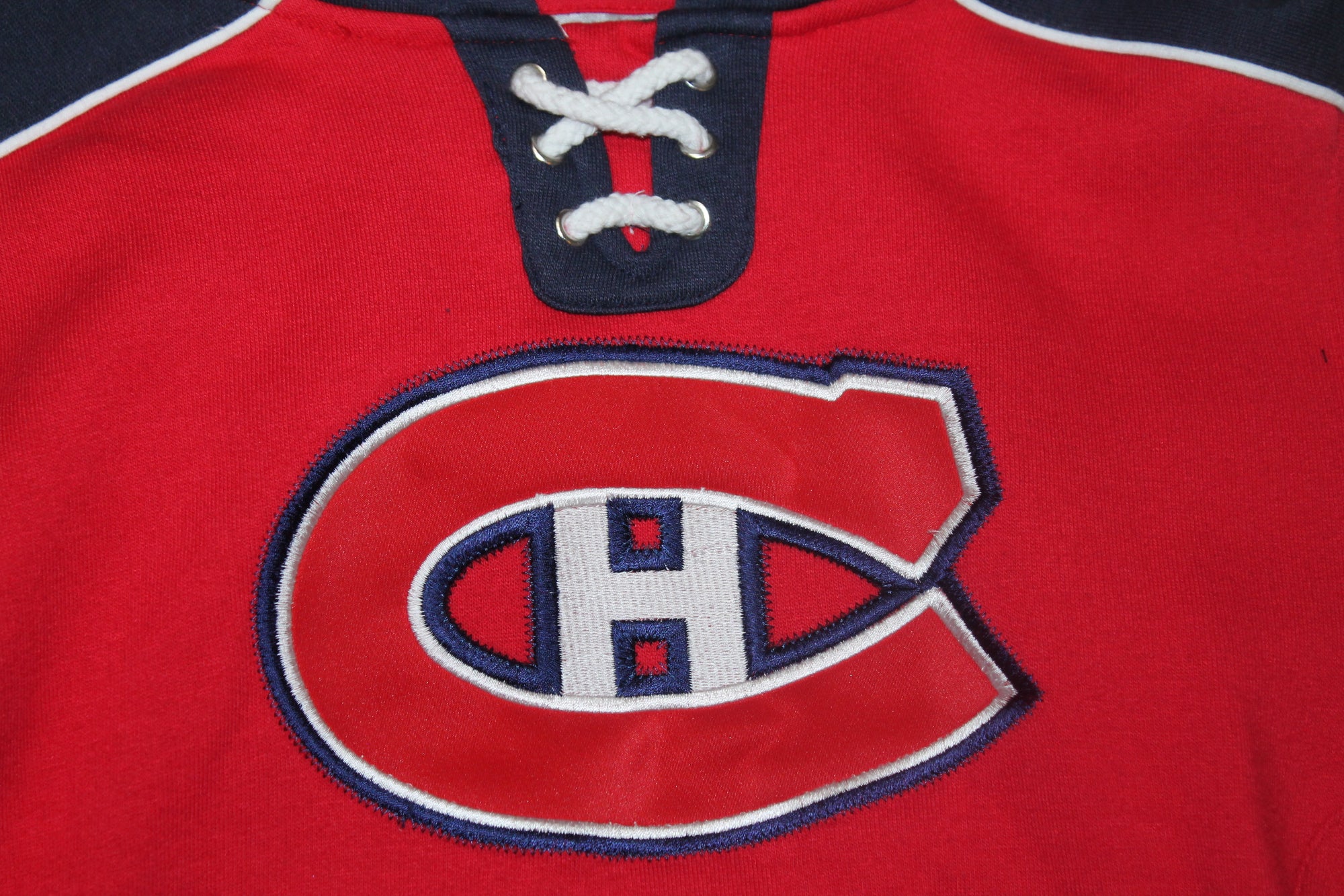 NHL Montreal Canadiens Kids Reebok Prime Fleece Lacer Hoodie
