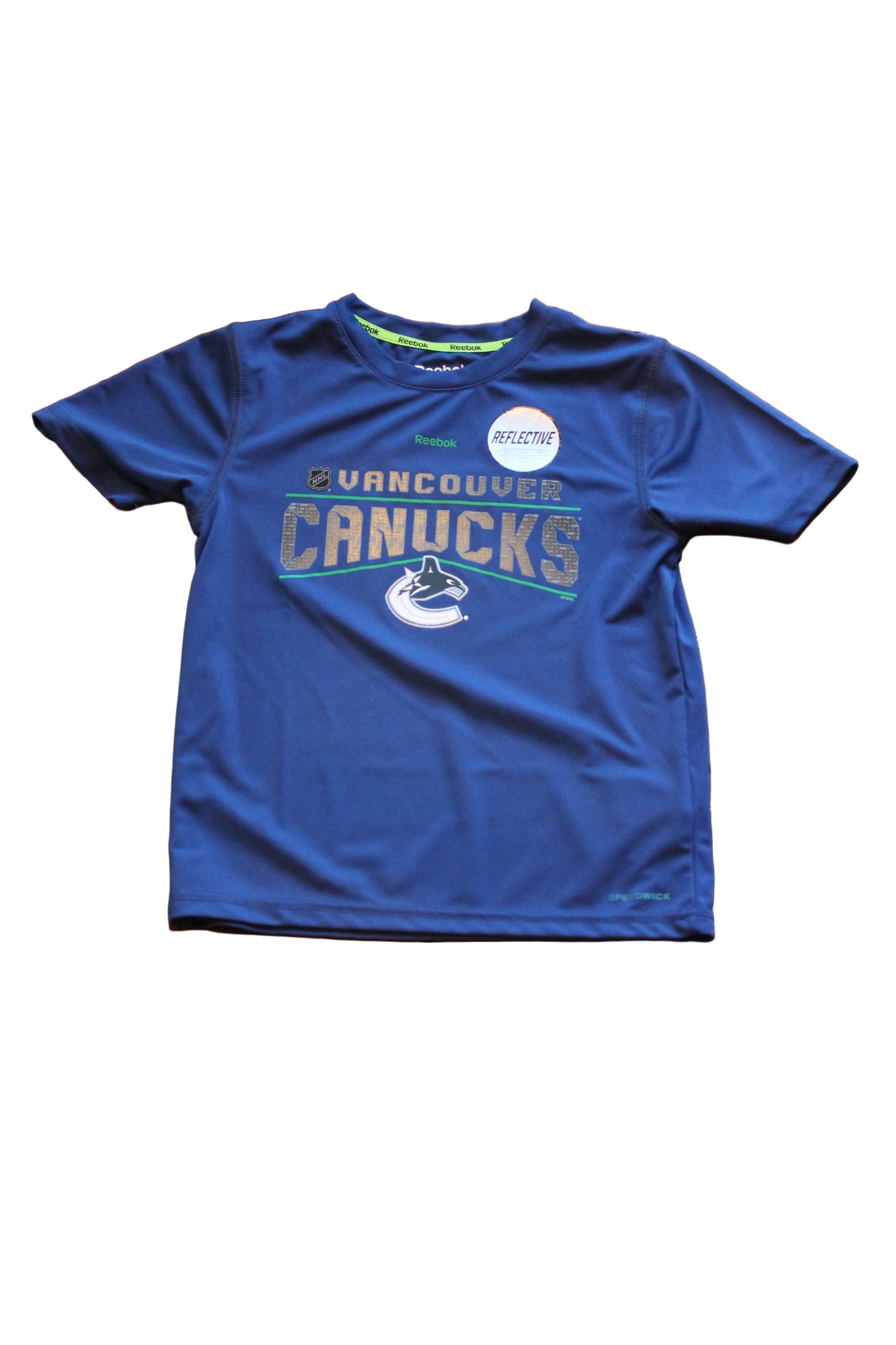 NHL Vancouver Canucks Kids Reebok Centre Ice Speed Wick Tee