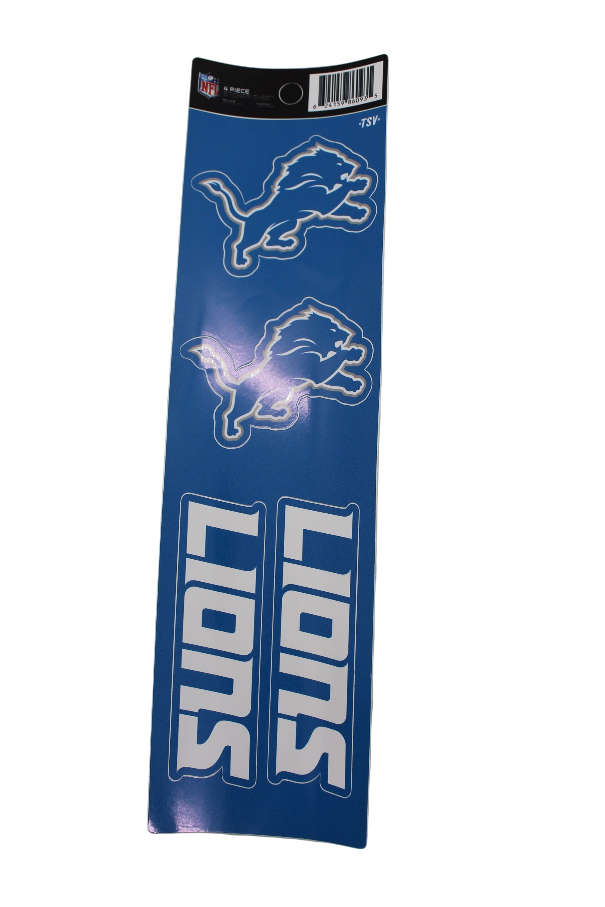 NFL Detroit Lions 4 piece Sticker Sheet