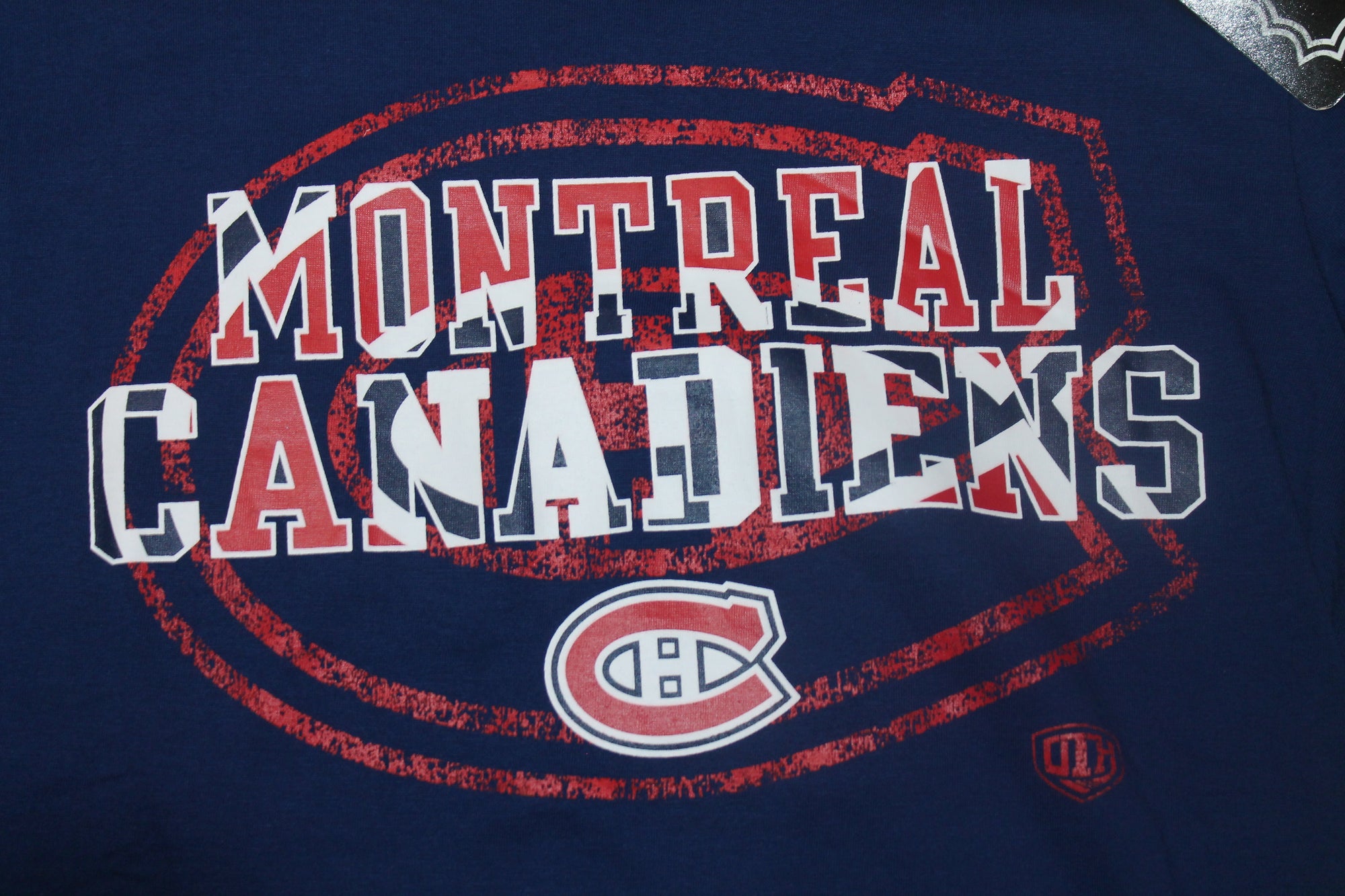NHL Montreal Canadiens Youth Retro Old Time Hockey Double Logo Tee