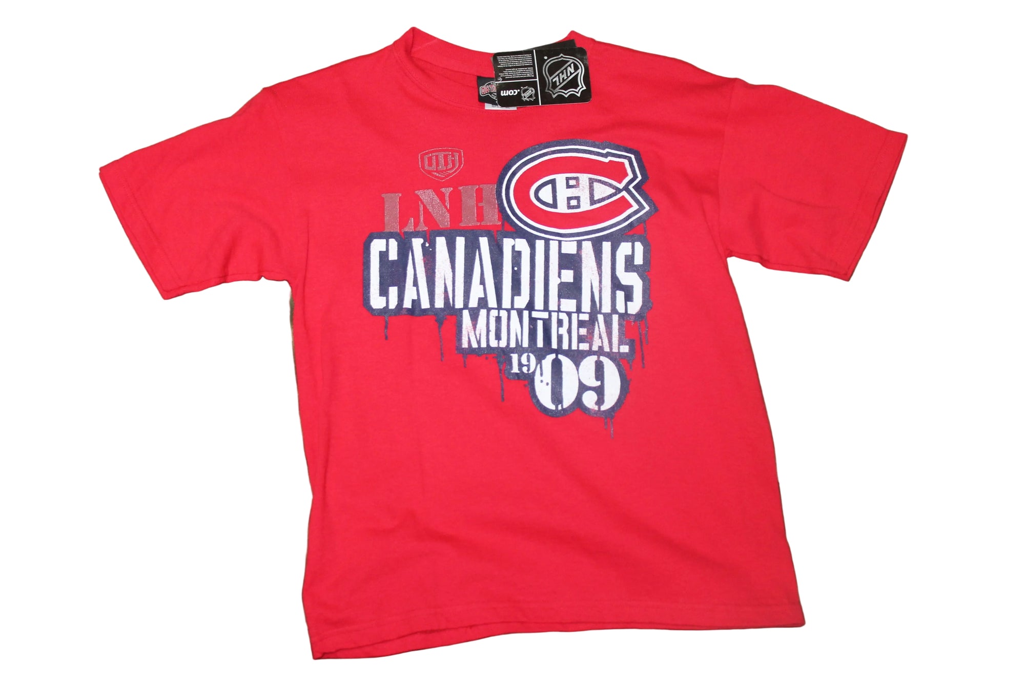 NHL Montreal Canadiens Youth Retro Old Time Hockey 1909 Tee