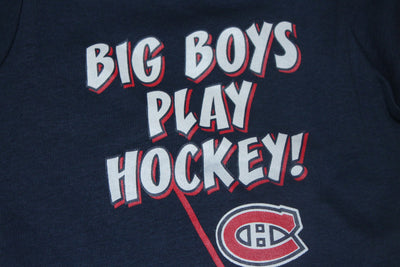 NHL Montreal Canadiens 3 piece Old Time Hockey Infant Big Boys Bodysuit/Onesie Set