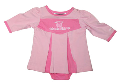 NHL Montreal Canadiens Reebok Infant Girl's Pink Dress Bodysuit/Onesie