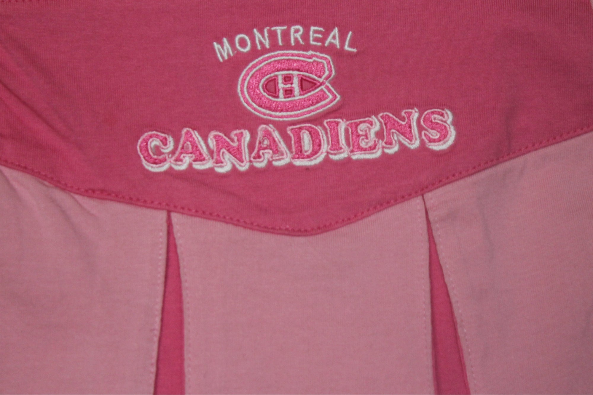 NHL Montreal Canadiens Reebok Infant Girl's Pink Dress Bodysuit/Onesie