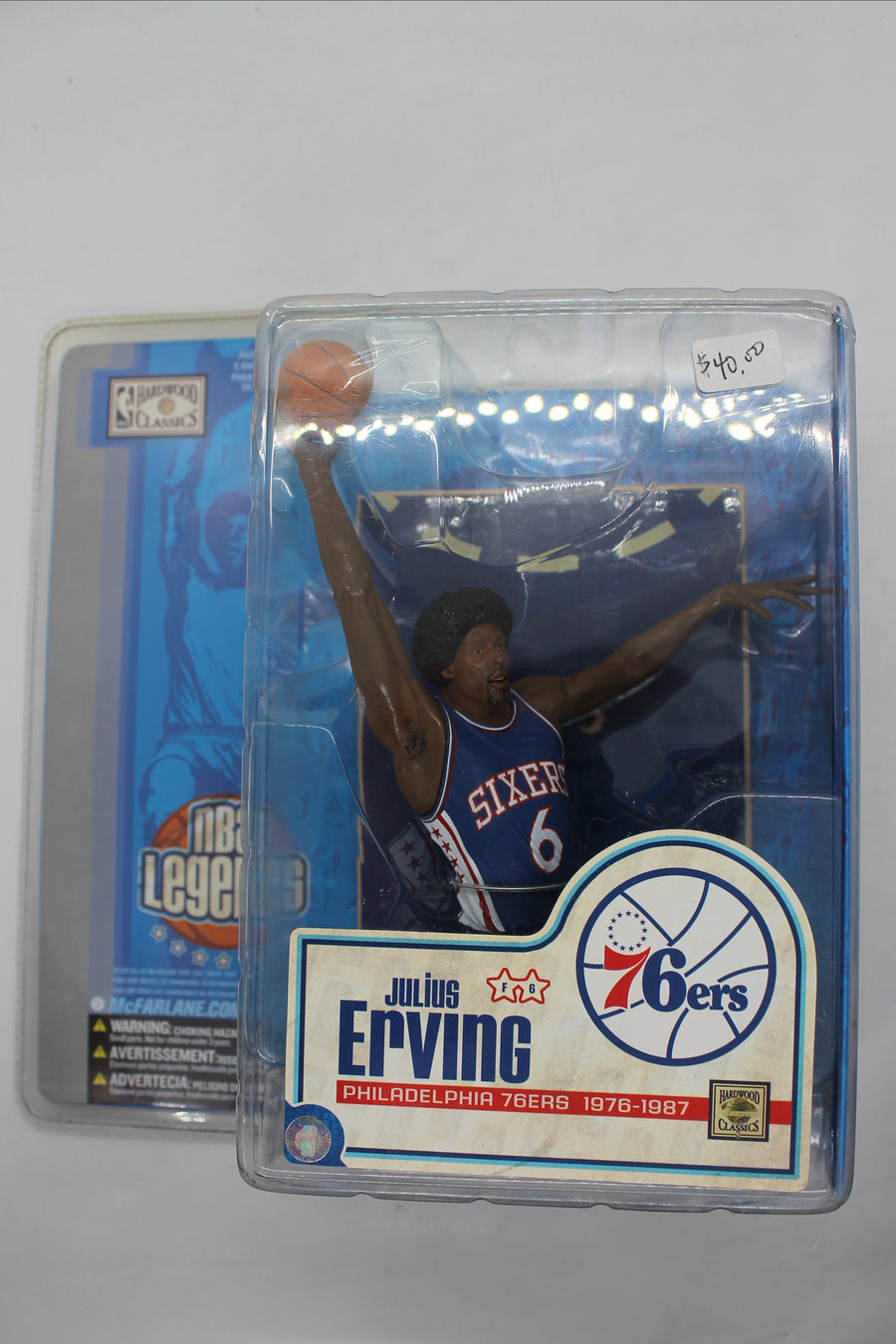 JULIUS ERVING MCFARLANE - NBA LEGENDS - BLUE JERSEY - PHILADELPHIA 76'ERS