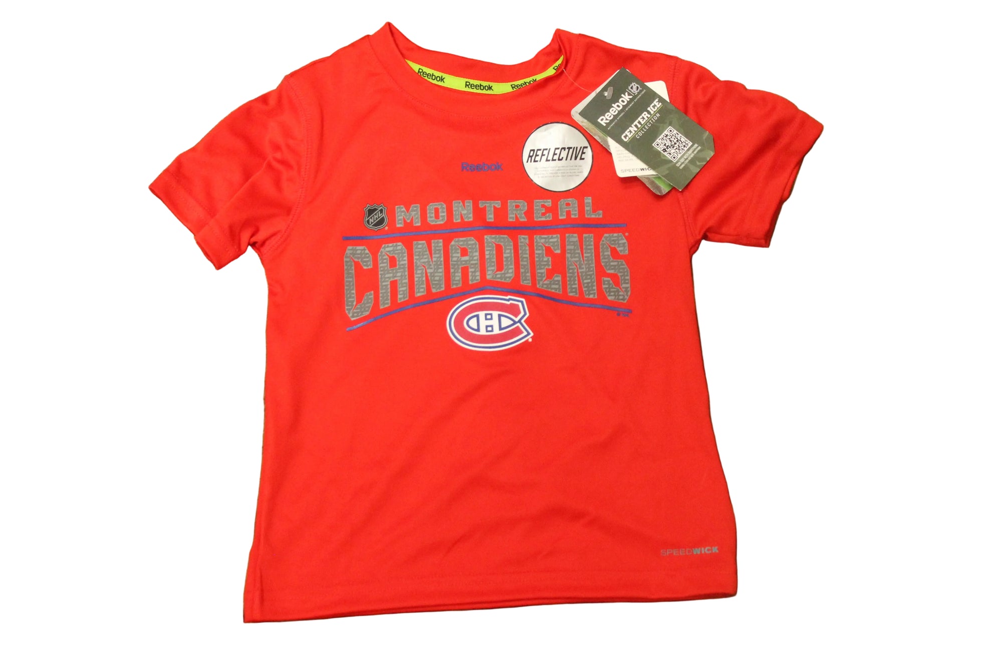 NHL Montreal Canadiens Kids Reebok Reflective SpeedWick Tee