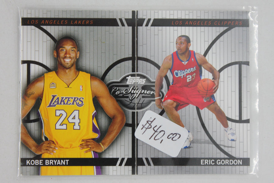 Kobe Bryant, Eric Gordon 2008-09 Topps Co-Signers - Changing Faces #CF-47-7 #640/899