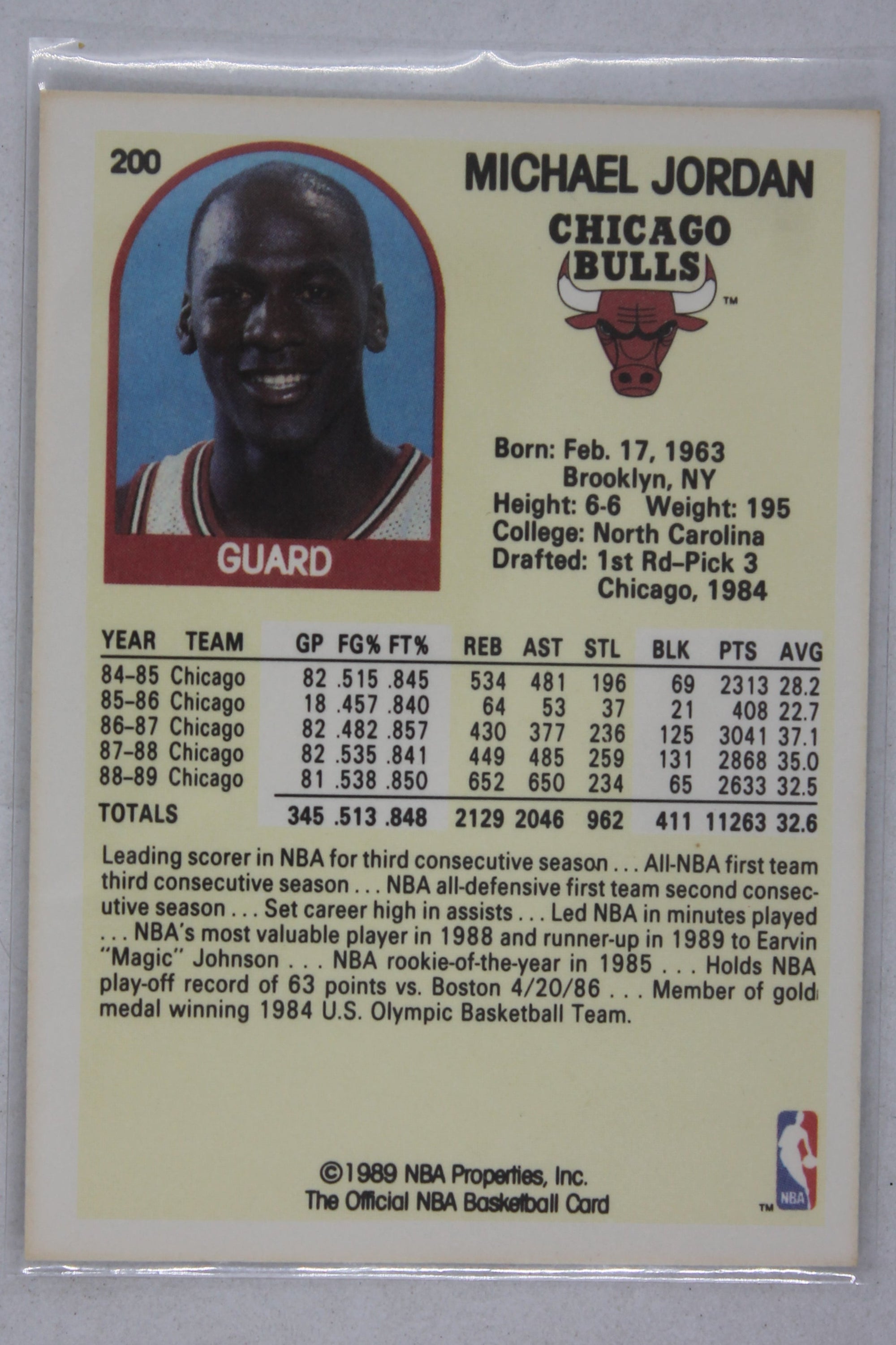 Michael Jordan 1989-90 NBA Hoops - [Base] #200
