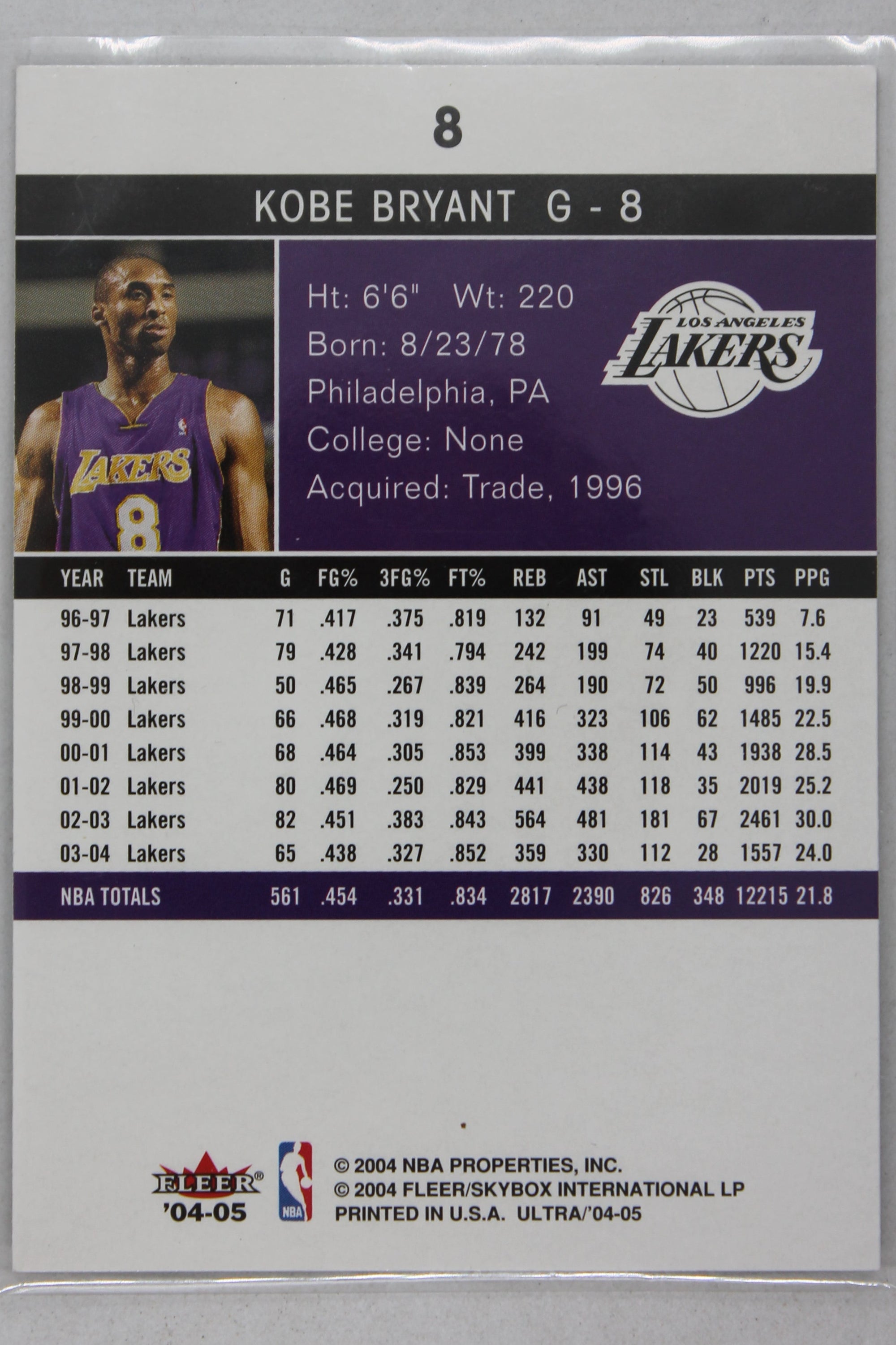 Kobe Bryant 2004-05 Fleer Ultra - [Base] #8