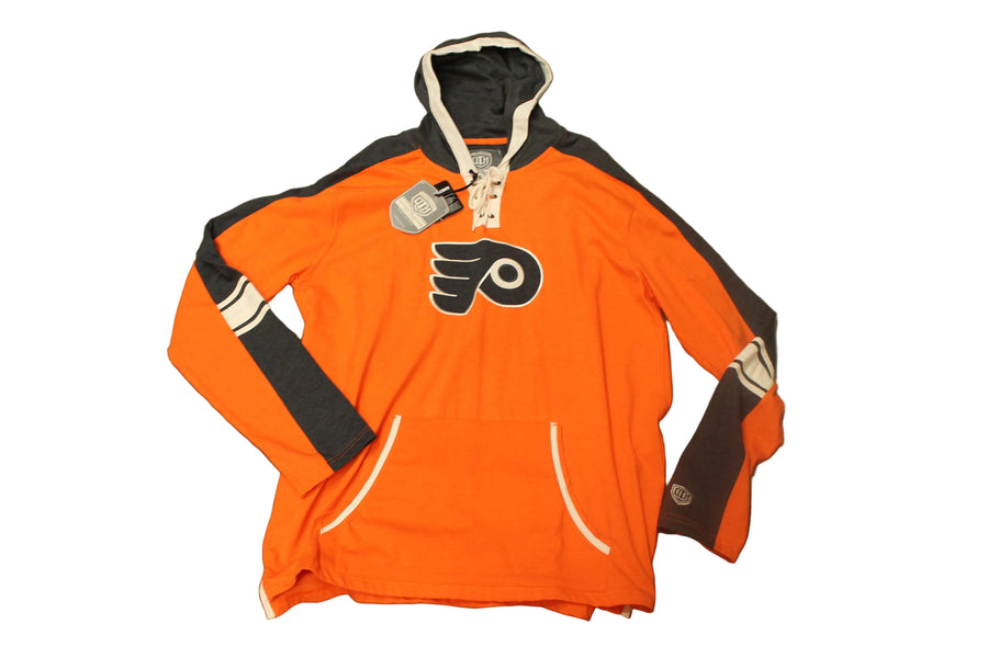 NHL Philadelphia Flyers Men's Old Time Hockey Longsleeve Pullover - XLarge