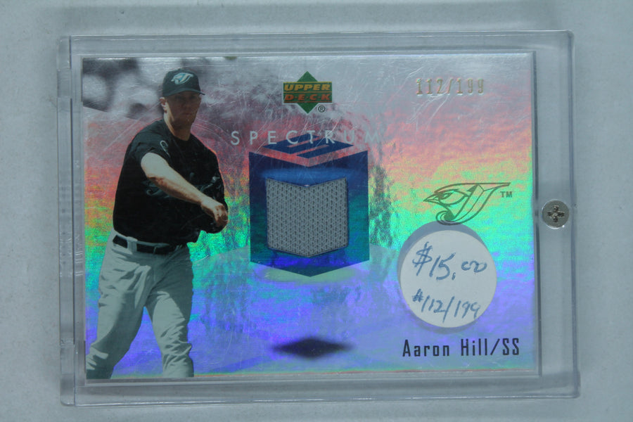 Aaron Hill  2007 Upper Deck Spectrum - Swatches #SSW-AH Aaron Hill #112/199