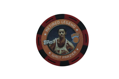 NBA 2005-06 Walt Frazier NBA Topps Retired Legend Poker Chip Red/Black - Knicks