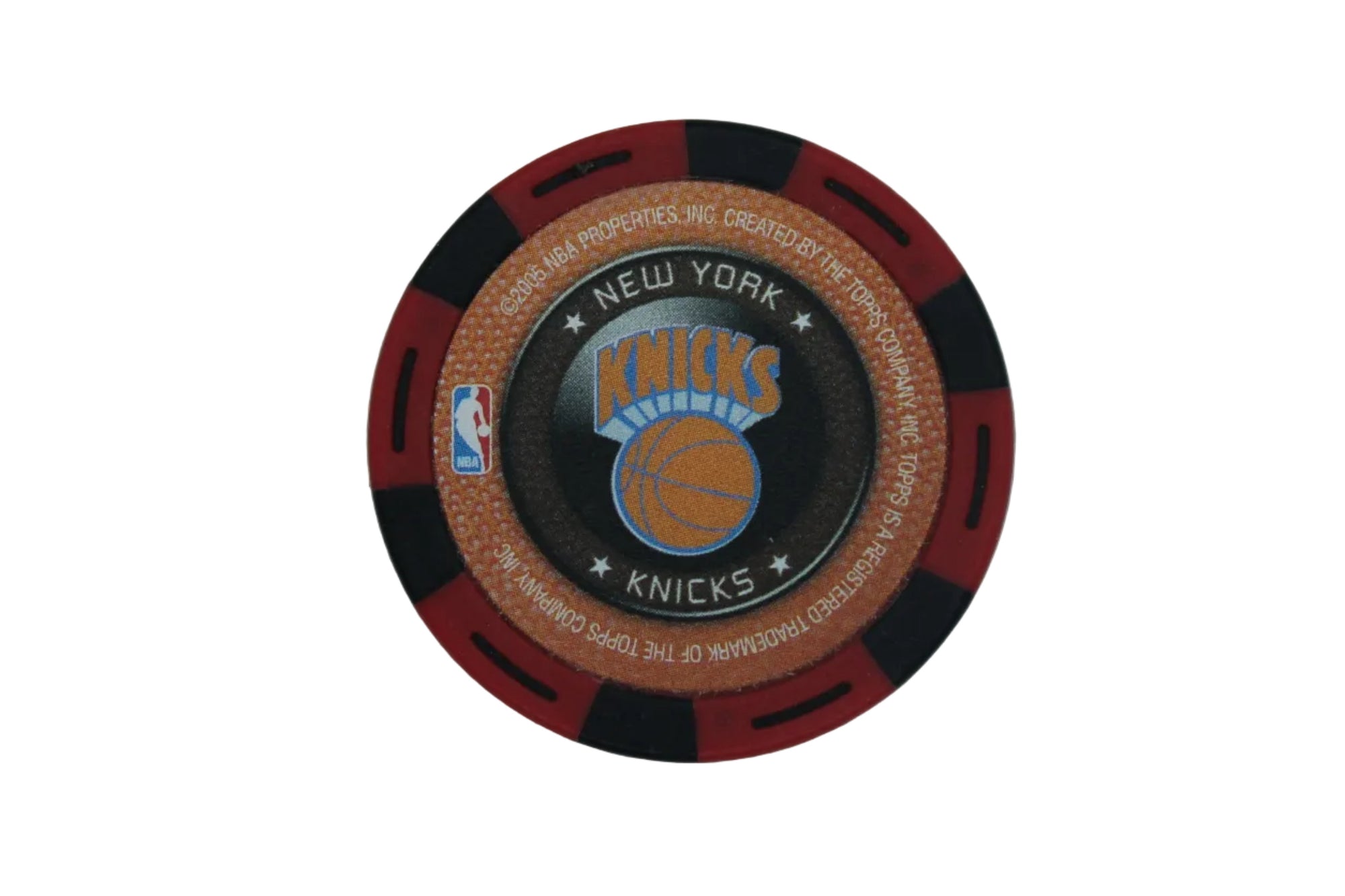NBA 2005-06 Walt Frazier NBA Topps Retired Legend Poker Chip Red/Black - Knicks