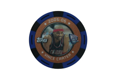 NBA 2005-06 Vince Carter NBA Topps Poker Chip Blue/Black - Nets