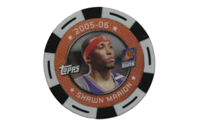 NBA 2005-06 Shawn Marion NBA Topps Poker Chip White/Black - Suns