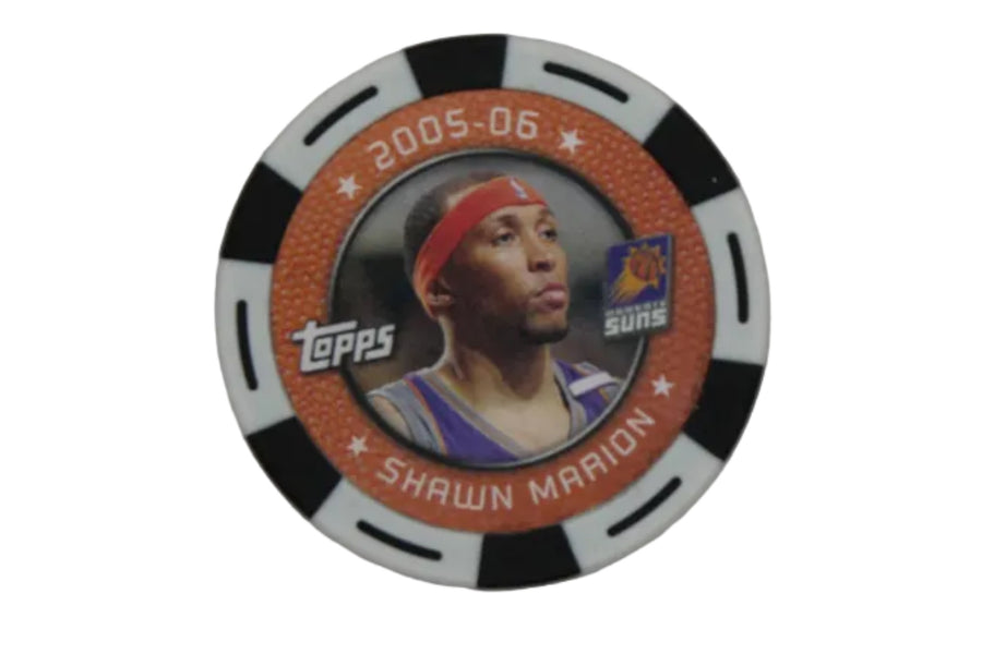 NBA 2005-06 Shawn Marion NBA Topps Poker Chip White/Black - Suns