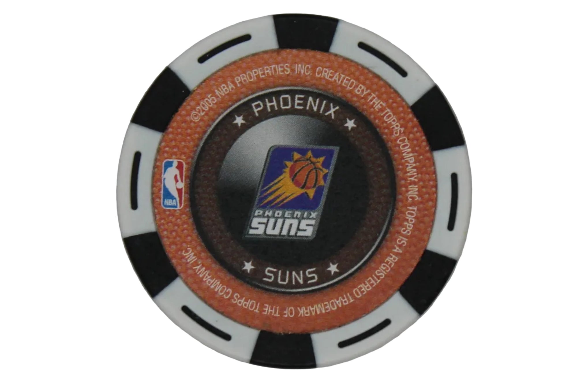 NBA 2005-06 Shawn Marion NBA Topps Poker Chip White/Black - Suns