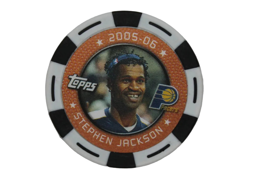 NBA 2005-06 Stephen Jackson NBA Topps Poker Chip White/Black - Pacers