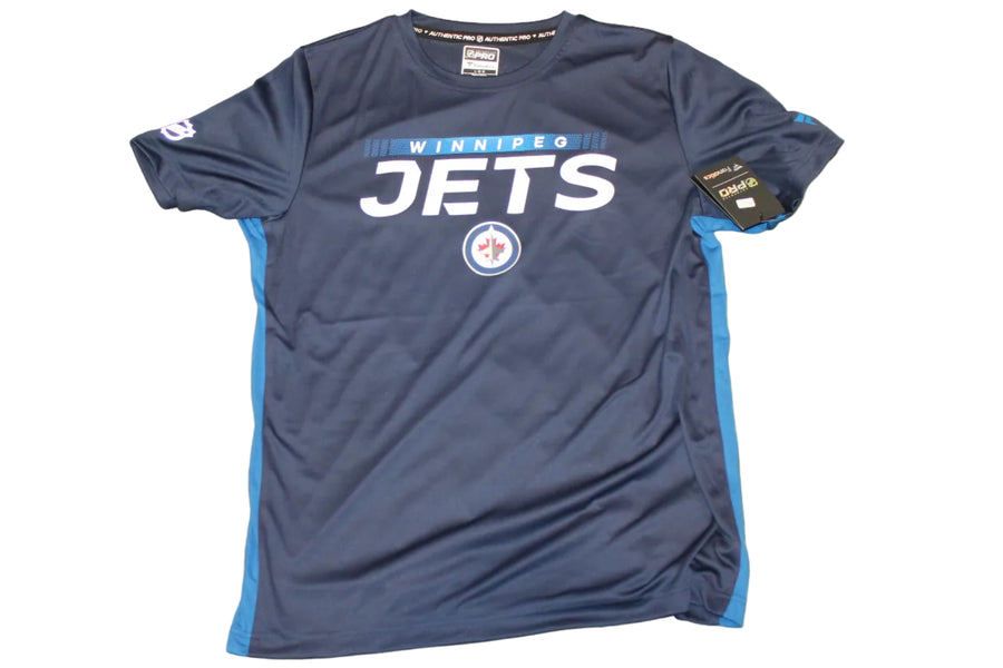 NHL Fanatics - Men's Winnipeg Jets Authentic Pro Short Sleeve T-Shirt  - Large