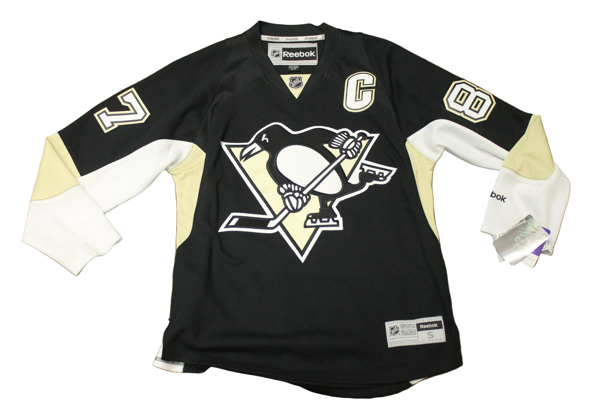 NHL Sidney Crosby #87 Men's Reebok Home Jersey - Pittsburgh Penguins - Small - (Sale)