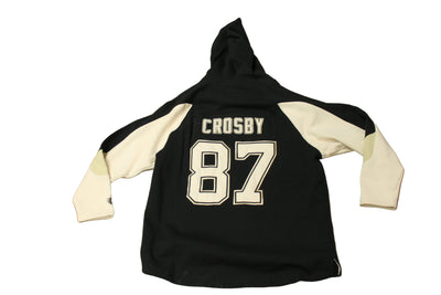 NHL Crosby # 87 Pittsburgh Penguins Men's Old Time Hockey Lacer Hoodie - XLarge (Sale)