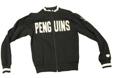 NHL Pittsburgh Penguins Men's Old Time Hockey Longsleeve Zip-Up Sweater (Sale)