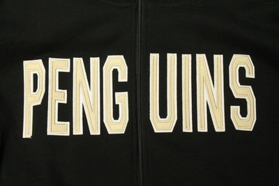 NHL Pittsburgh Penguins Men's Old Time Hockey Longsleeve Zip-Up Sweater (Sale)