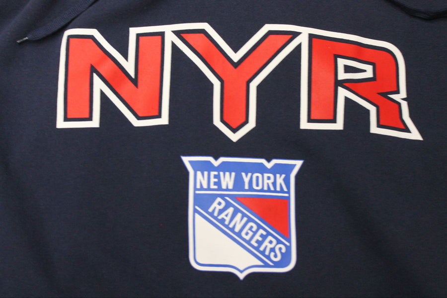 NHL New York Rangers Men's Reebok Face Off Hoodie - XLarge