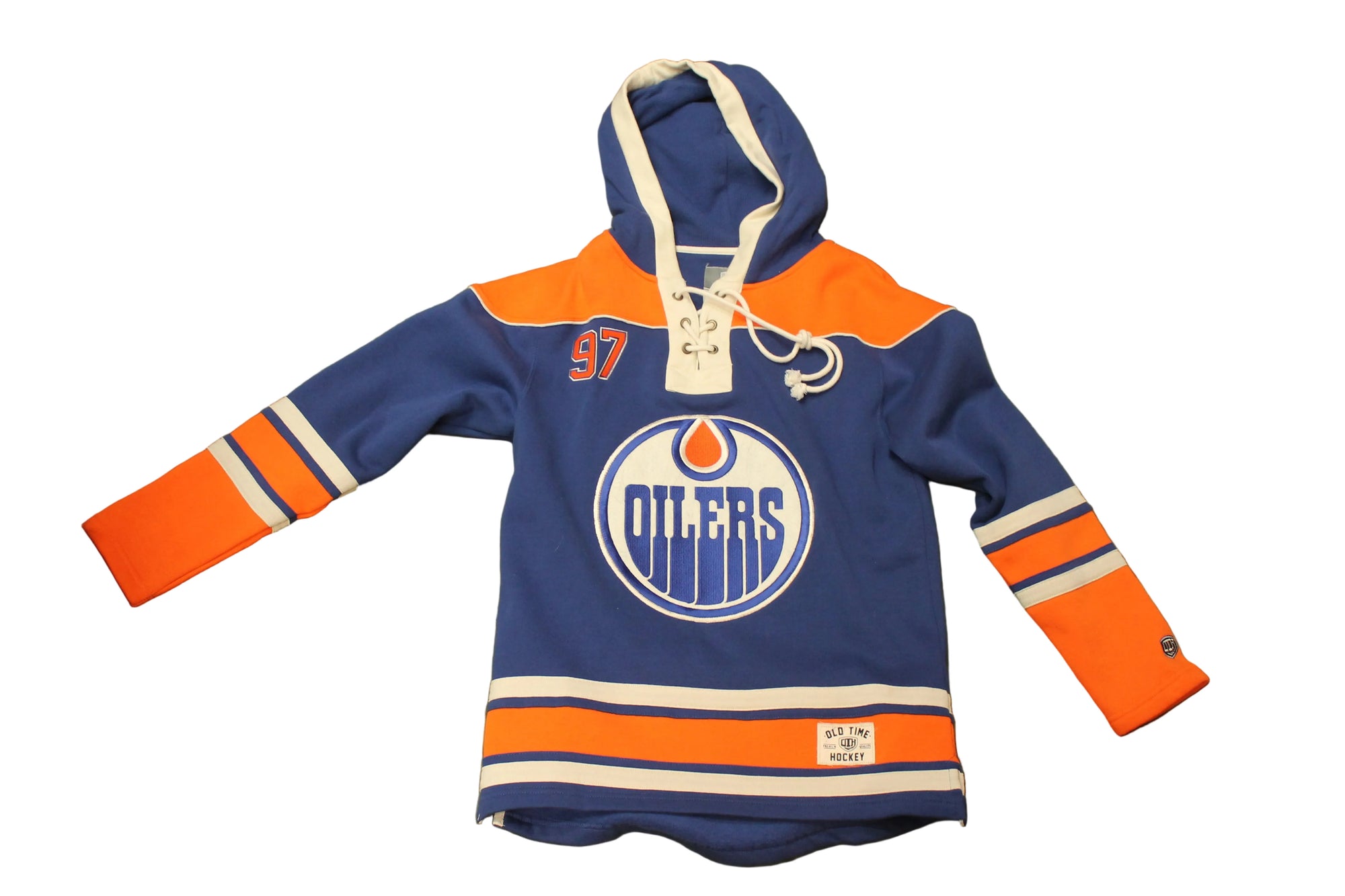 NHL Connor McDavid Edmonton Oilers Men's Old Time Hockey Lacer Hoodie