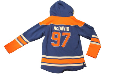 NHL Connor McDavid Edmonton Oilers Men's Old Time Hockey Lacer Hoodie
