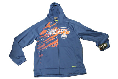 NHL Edmonton Oilers Men's Reebok Center Ice Zip-Up Hoodie - Large