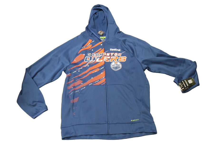 NHL Edmonton Oilers Men's Reebok Center Ice Zip-Up Hoodie - Large