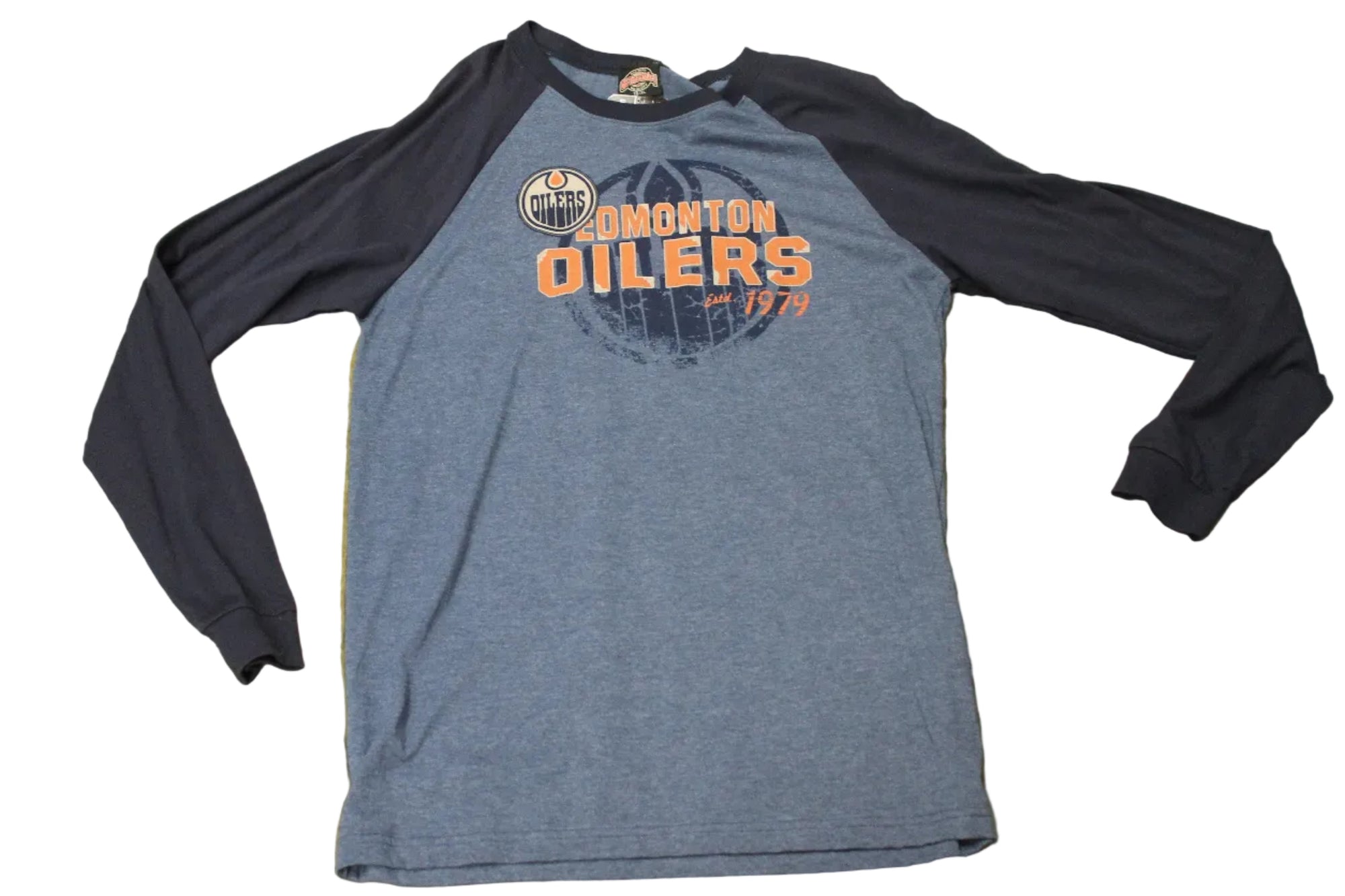 NHL Edmonton Oilers Men's Old Time Hockey Long Sleeve Tee - XLarge