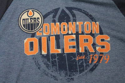 NHL Edmonton Oilers Men's Old Time Hockey Long Sleeve Tee - XLarge