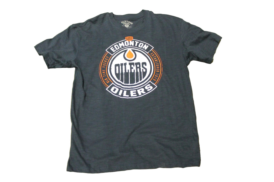 NHL Edmonton Oilers Men's Old Time Hockey Tee - Medium