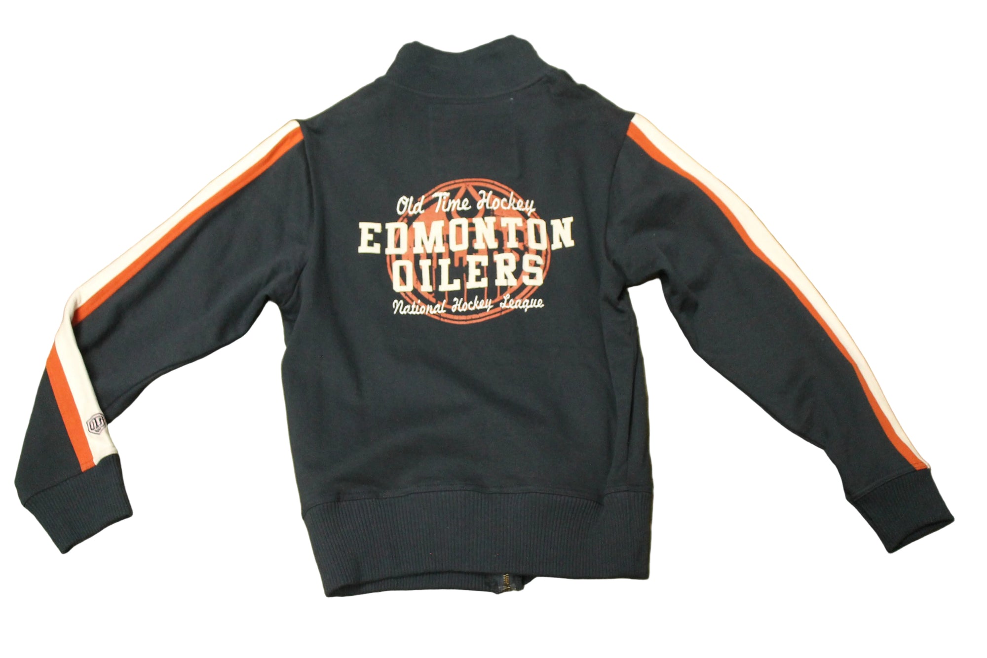 NHL Edmonton Oilers Men's Old Time Hockey Zip-Up Long Sleeve - Medium