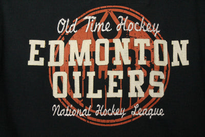 NHL Edmonton Oilers Men's Old Time Hockey Zip-Up Long Sleeve - Medium