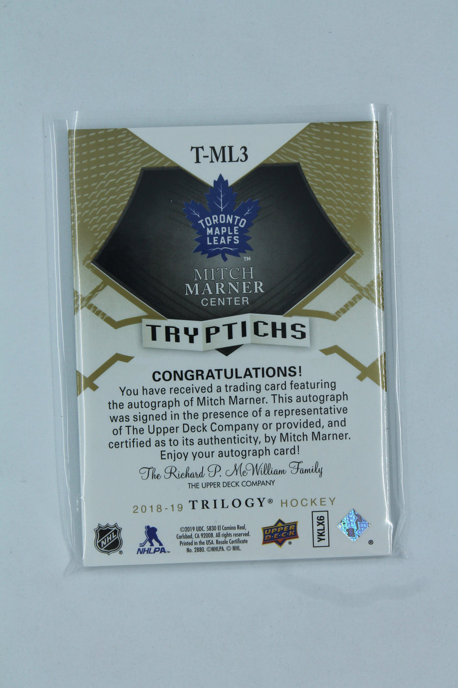 NHLPA Mitchell Marner #16 Toronto Maple Leafs Wood Player Mini Stick